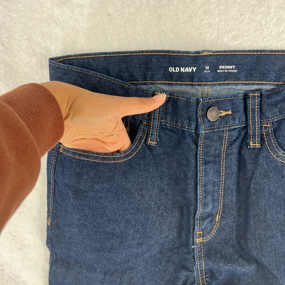 Old Navy Built In Tough Wow Skinny Non Stretch Jeans Boys 12 Plus Blue Denim‎